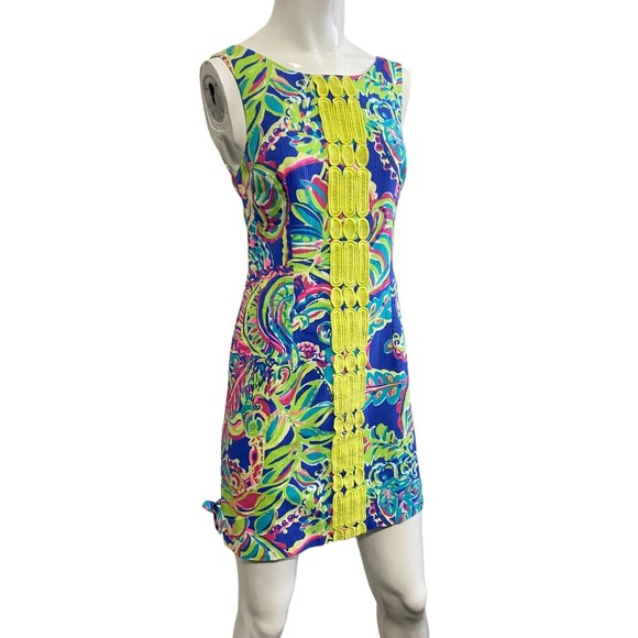 Lilly Pulitzer Womens Delia Paisley Toucan Floral Shift Dress Size O - Picture 12 of 13